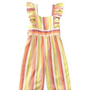Bonnie Jean Striped Jumpsuit. Size 6. Never worn.
